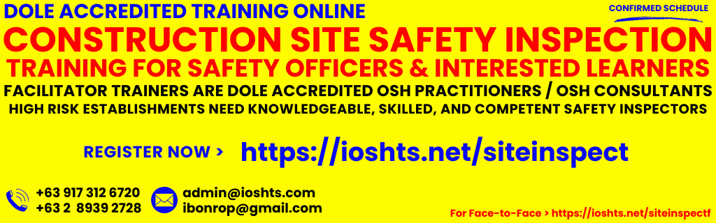 Enroll in Construction Site Safety Inspection Training DOLE Accredited ...