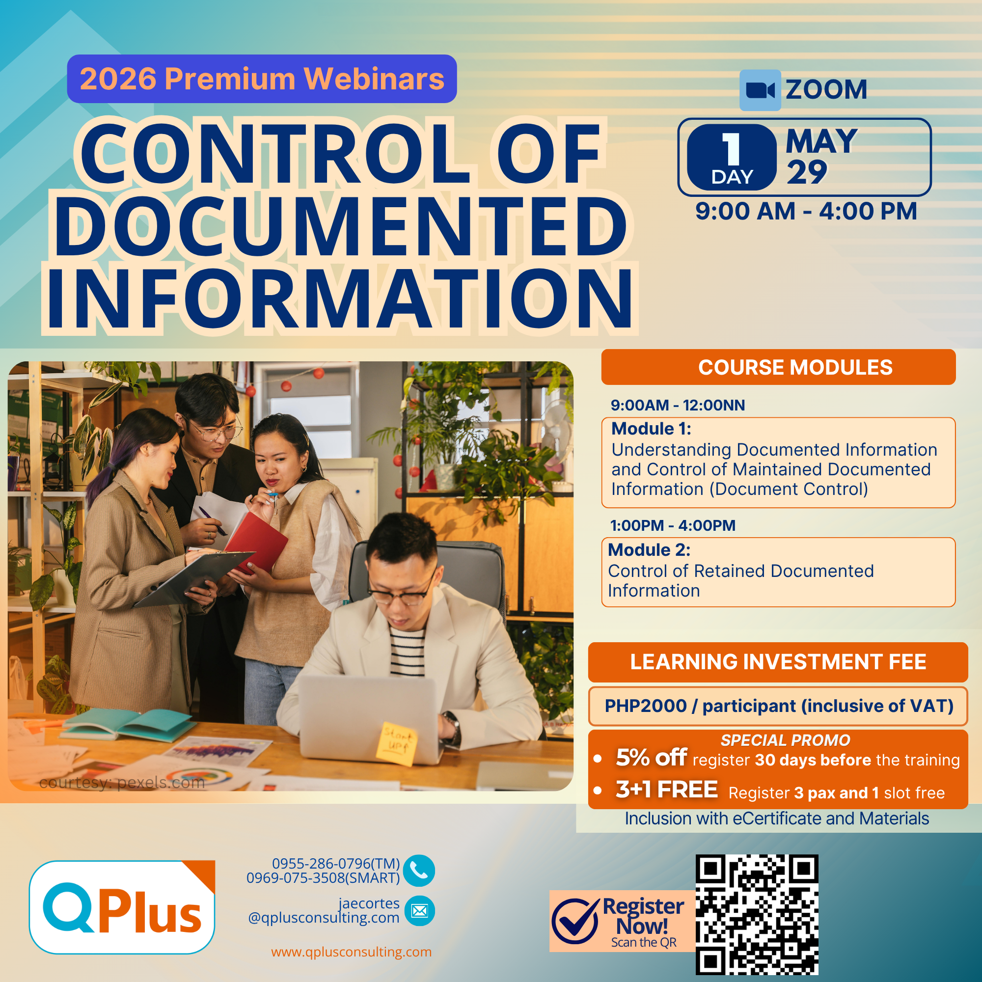 Enroll in Control of Documented Information by Quality Plus Management ...